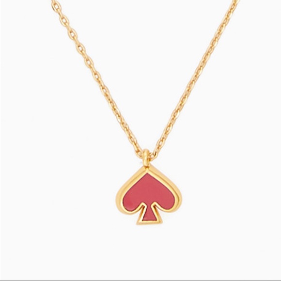 kate spade Jewelry - Kate Spade  Enamel Mini Pendant Necklace in Bright Rose